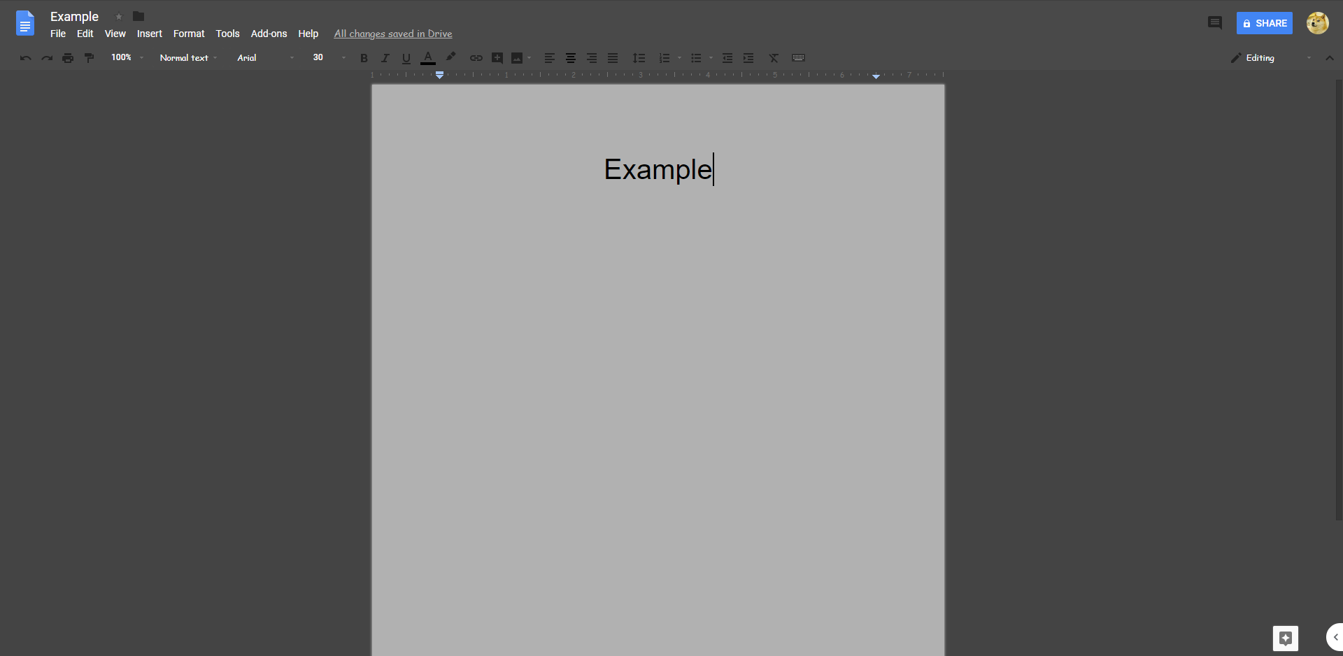 Dark Theme for Google Docs