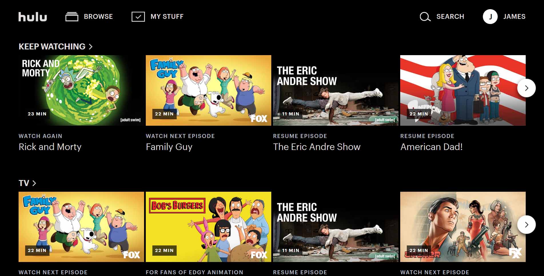 Hulu Black Theme (Darker Night Mode)