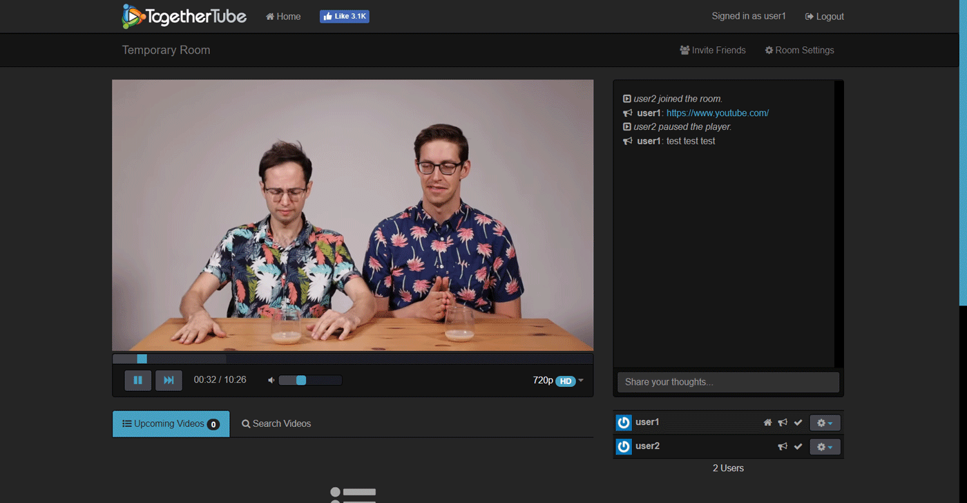 TogetherTube Night Mode