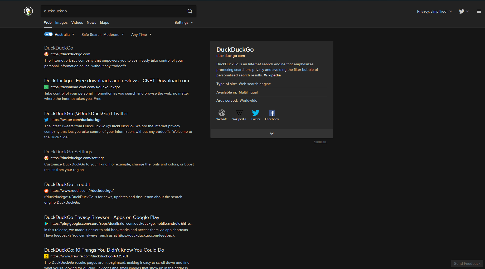 DuckDuckGo Dark Theme Adjustments