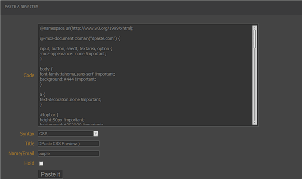 DPaste Eyesaver by purpler