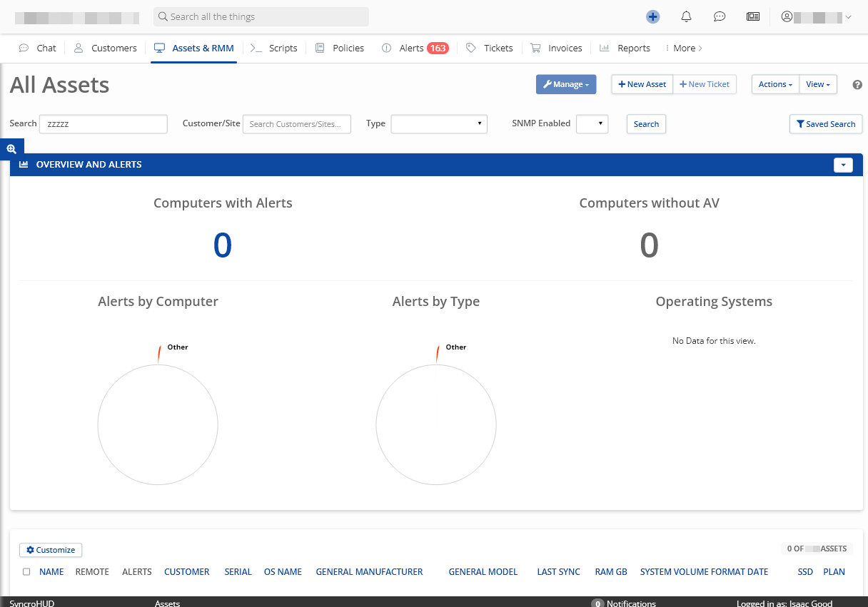 SyncroMSP in Blue (Light Mode)