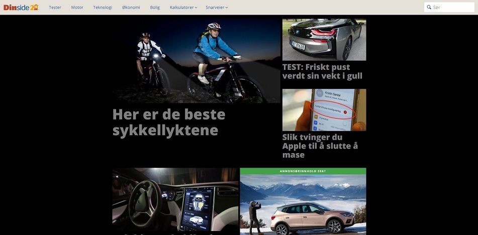 Dinside.no Dark mode