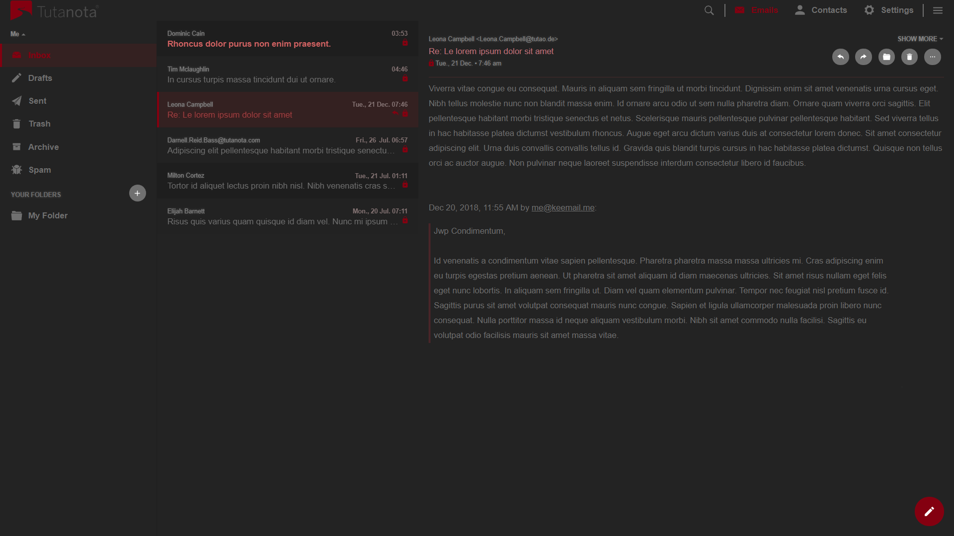 Tutanota webmail