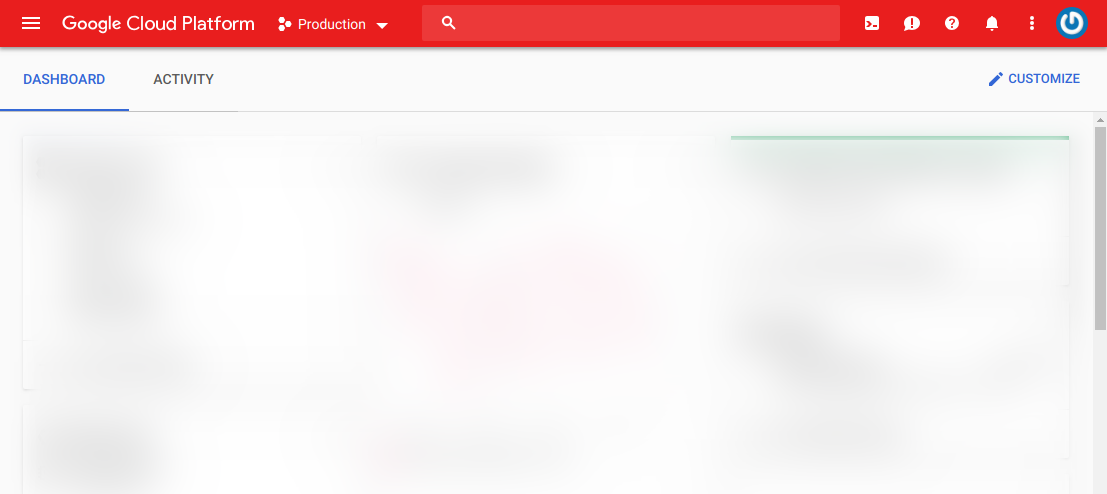 Google Cloud - Red Navbar when Prod (updated)