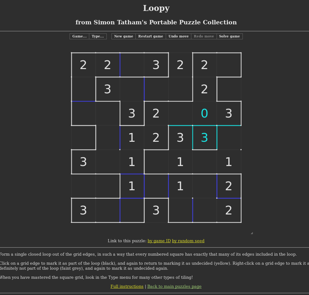Dark (inverted) Simon Tatham Puzzles