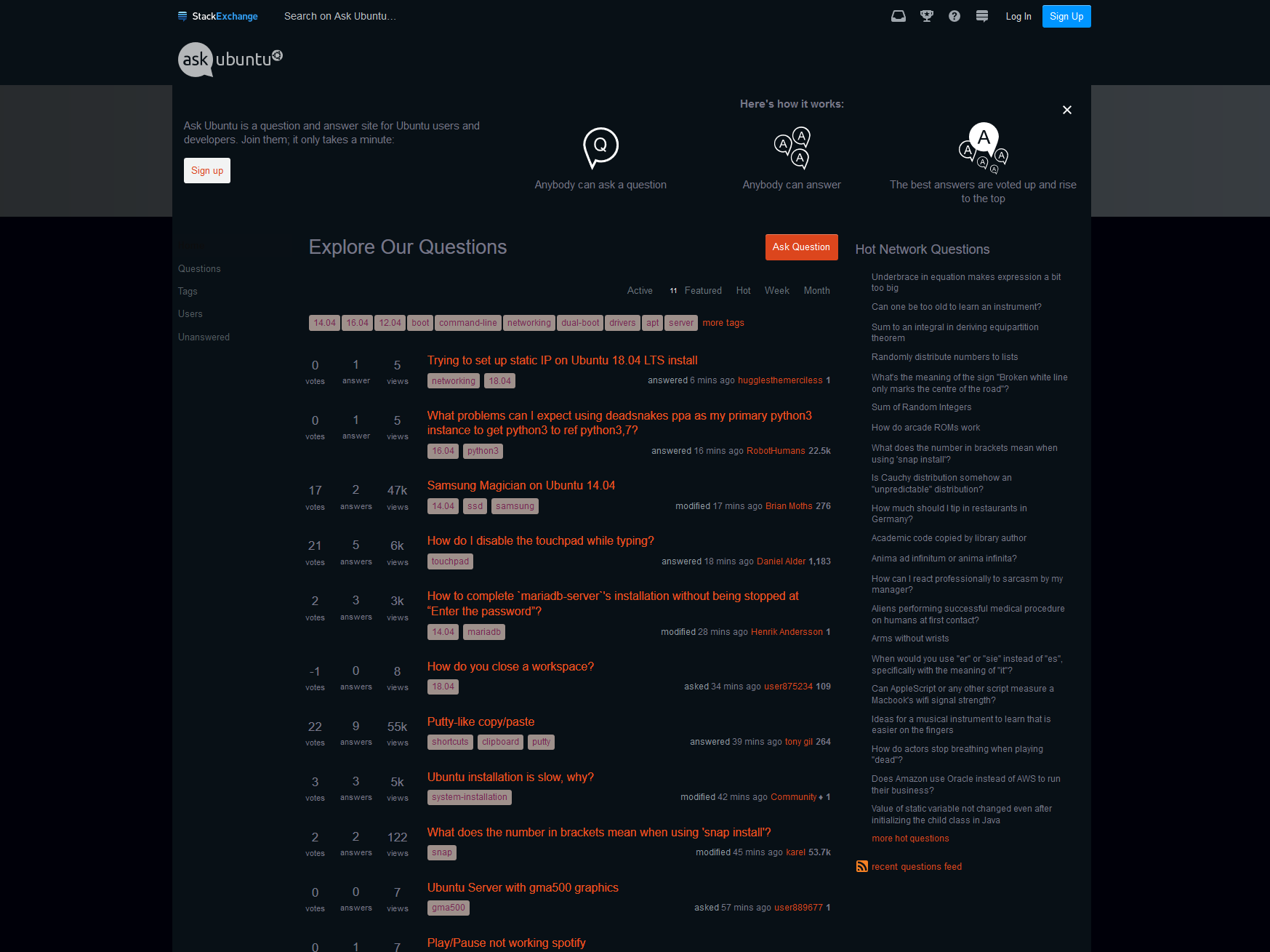 AskUbuntu Dark Theme