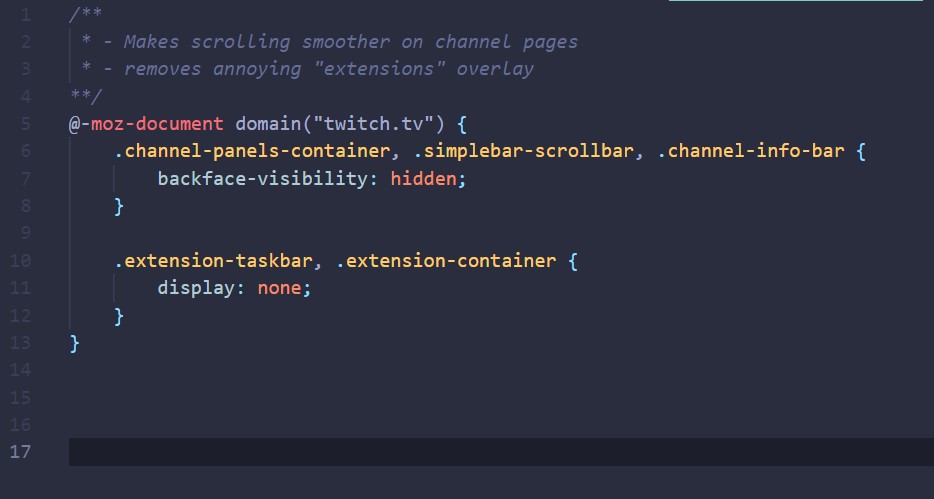 Twitch - Better Scrolling Perf + no extensions
