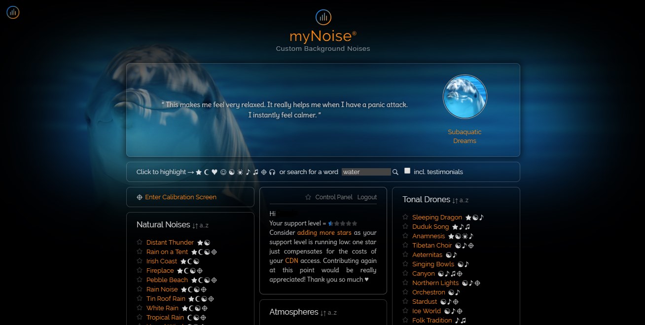 myNoise Declutter