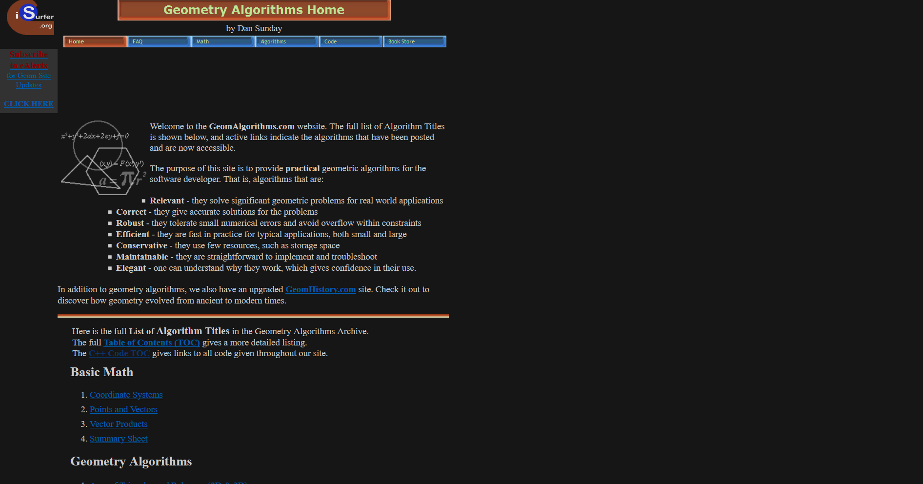 Geom Algorithms - Dark Theme