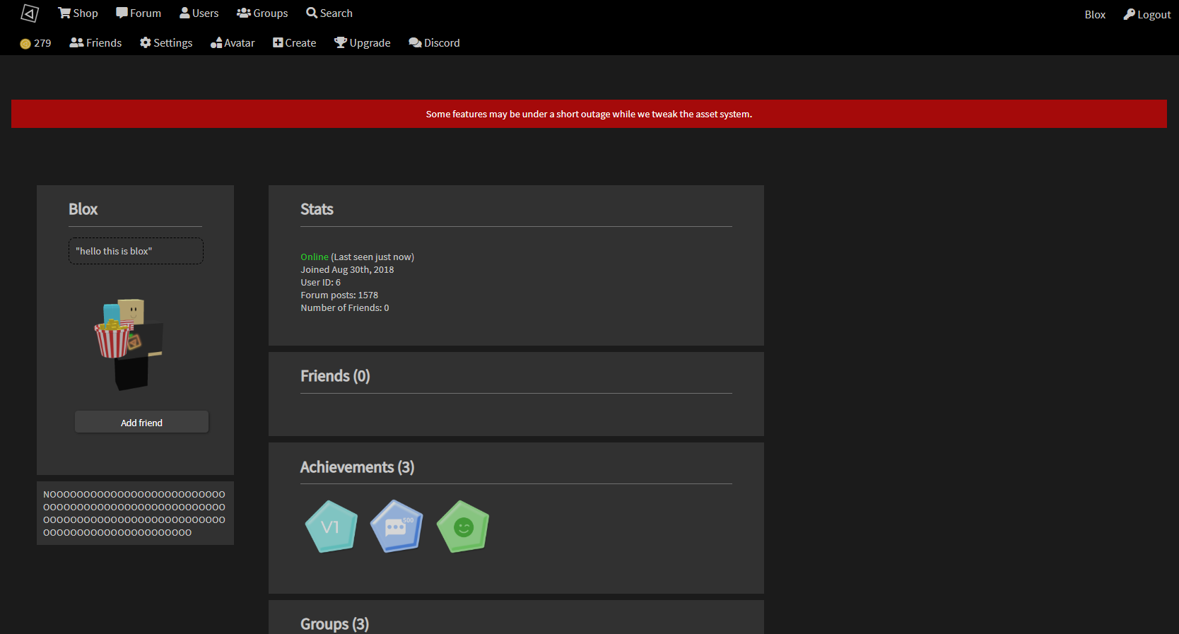 Blox's Dark Theme