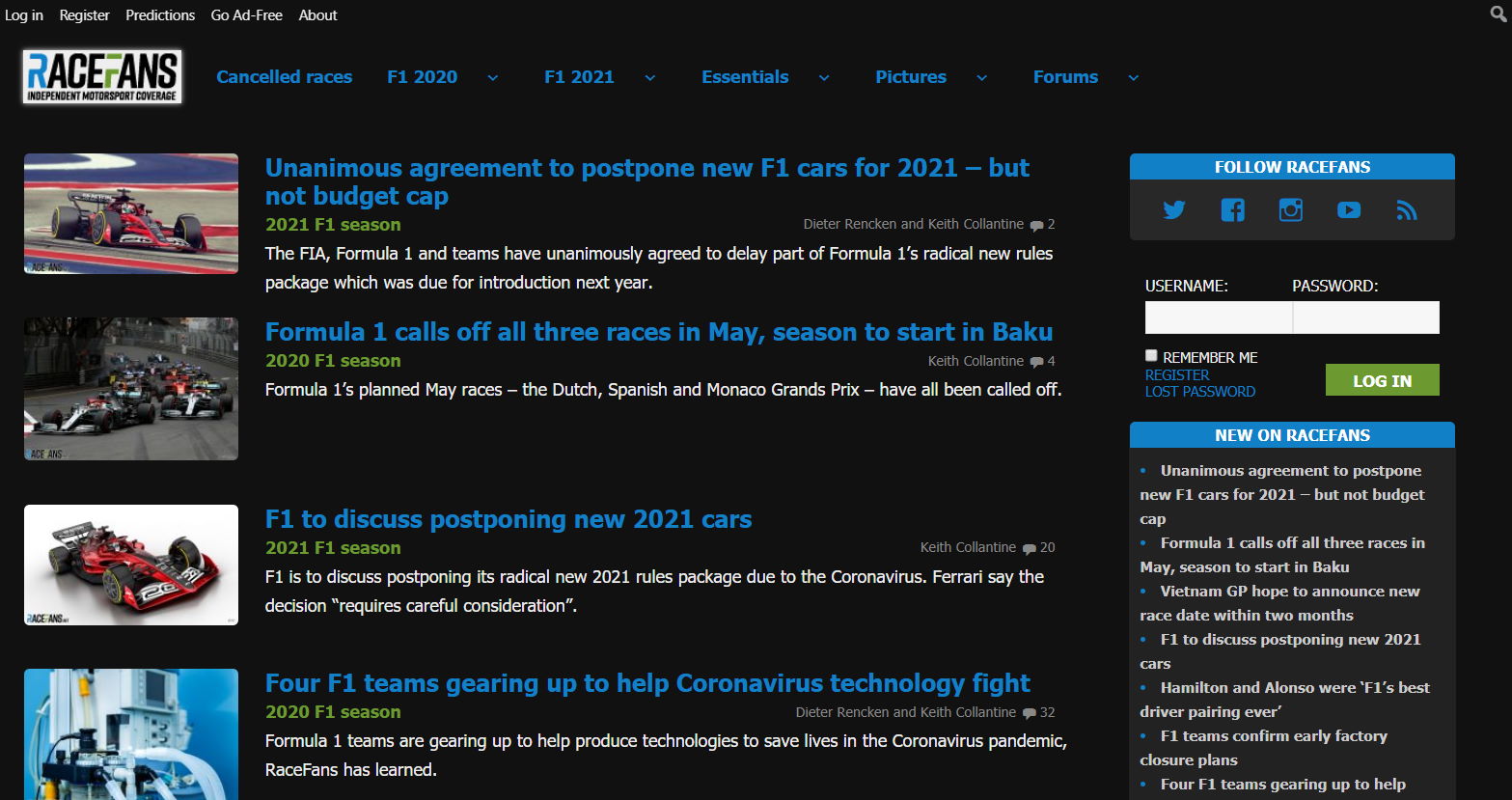 Racefans.net Dark