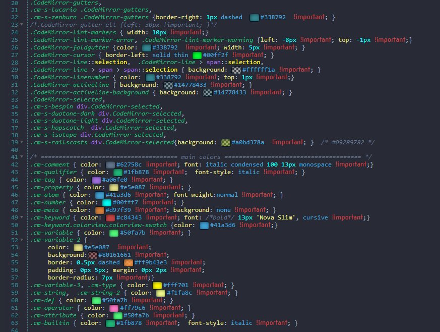 Dragula Stylus Color Scheme