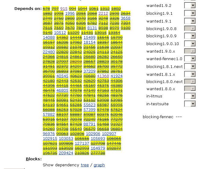 bugzilla: highlight background fixed bugs links