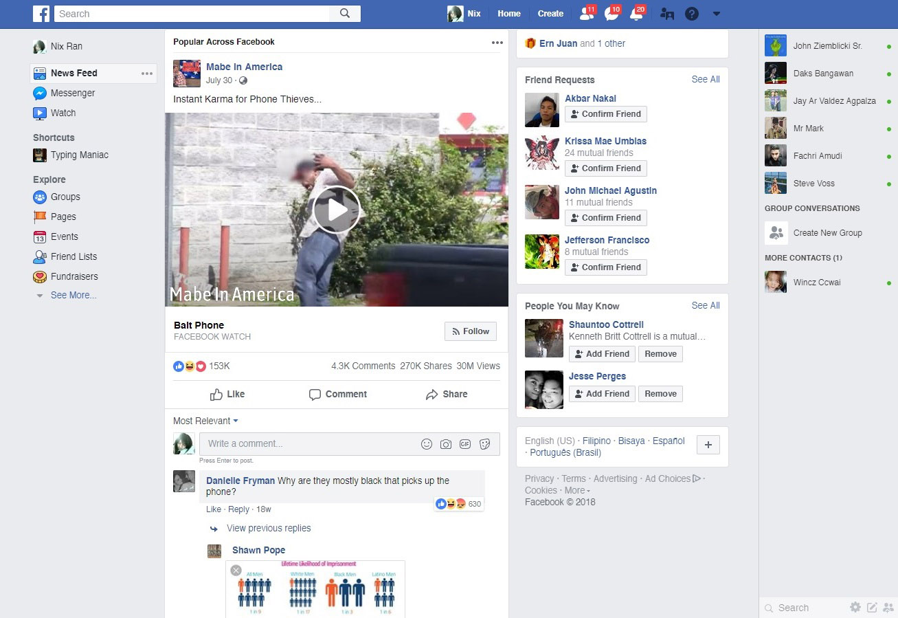 Facebook Squarify