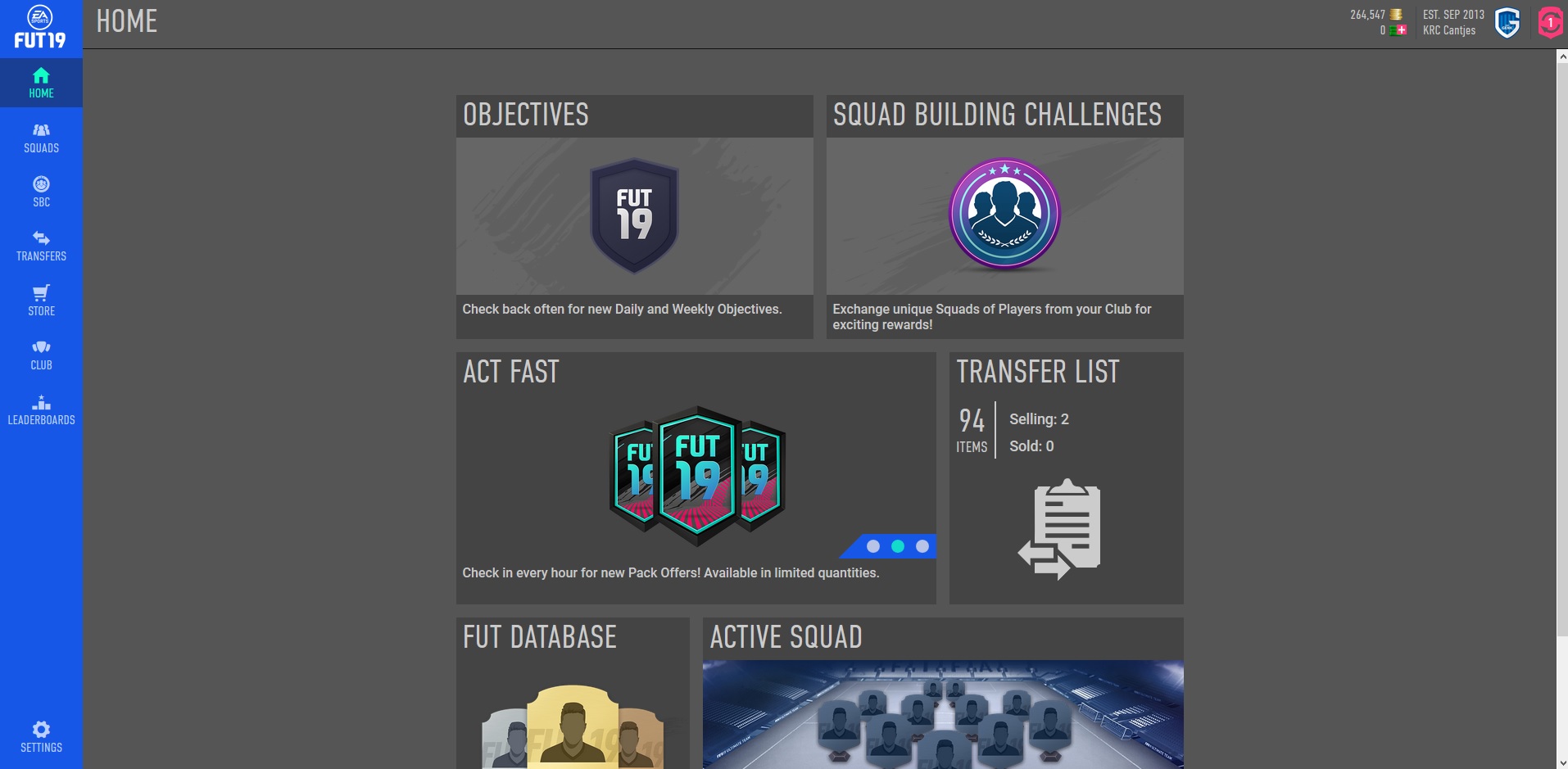 FUT 19 Night Mode