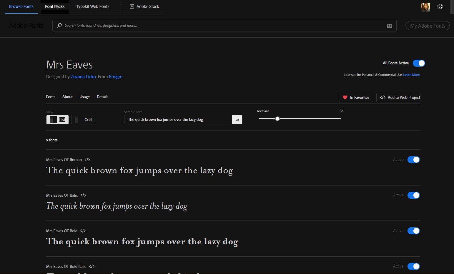 fonts.adobe dark