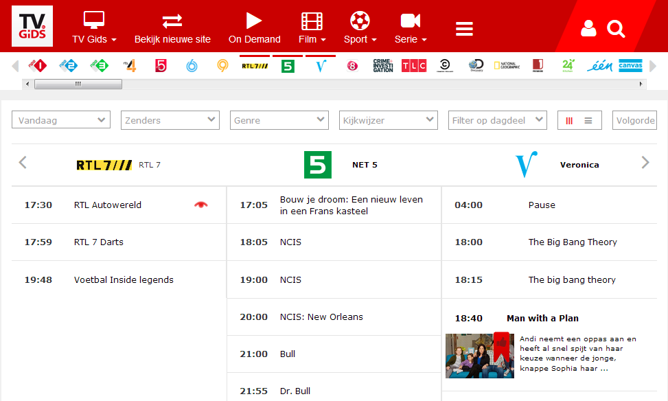 tvgids.nl channels
