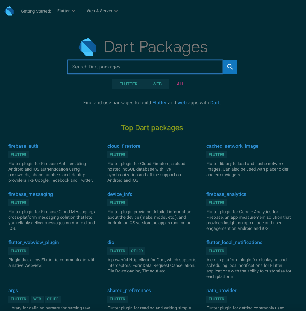 DartPub Solarized Dark