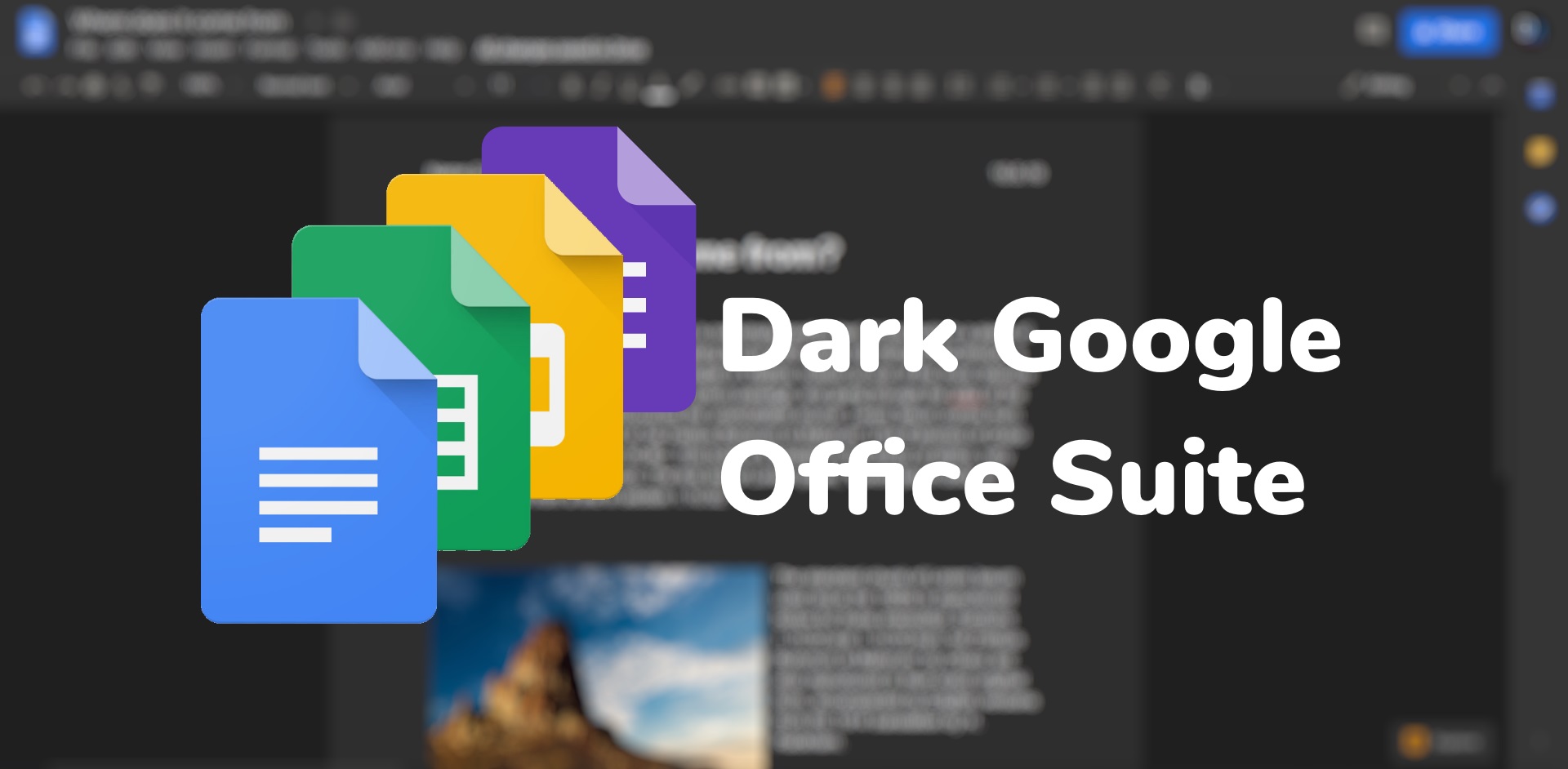 Dark Google Office Suite by DM