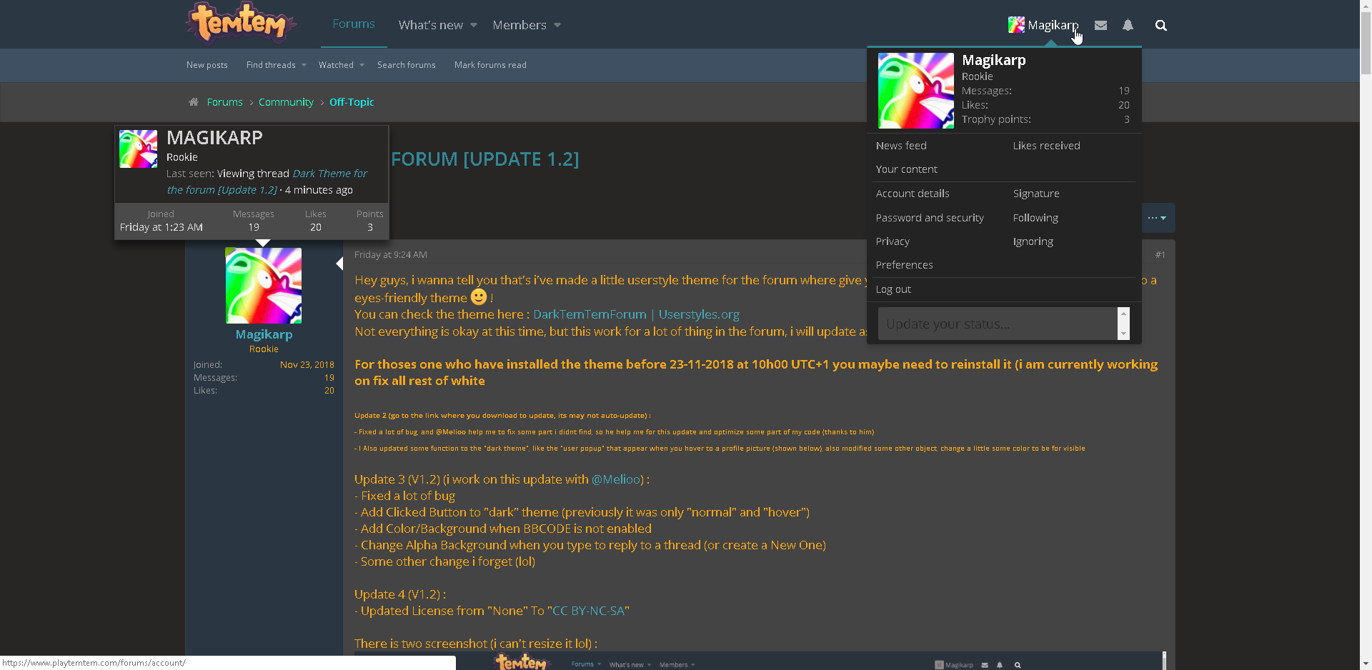DarkTemTemForum but Orange