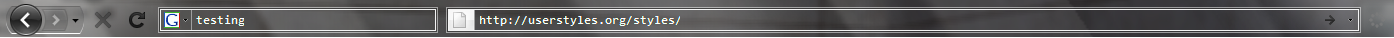 Transparent URL and Search bar in Firefox