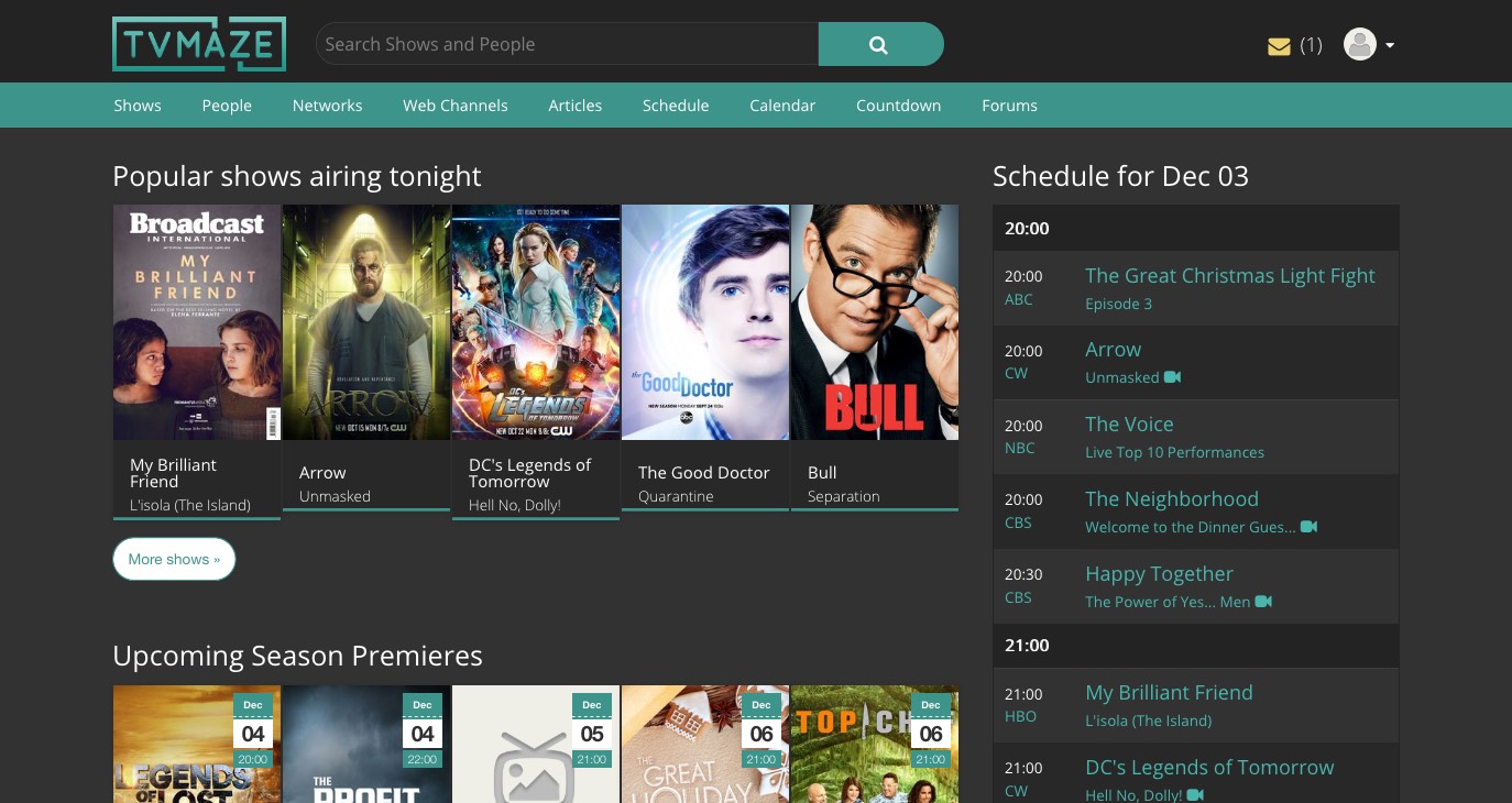 TVmaze DARK PROFESSIONAL 2018