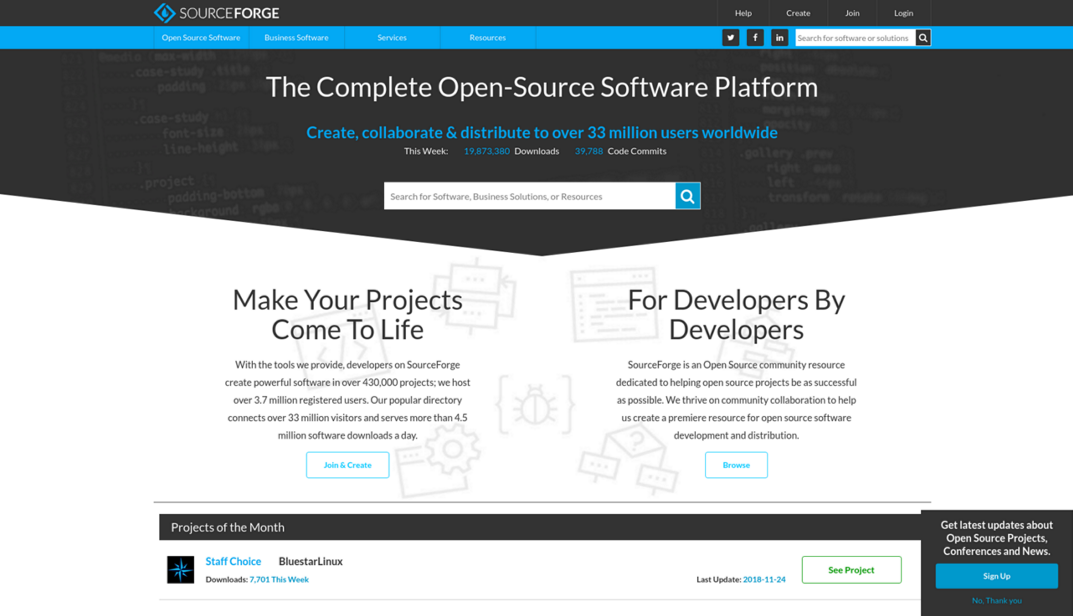 Blue Modern SourceForge