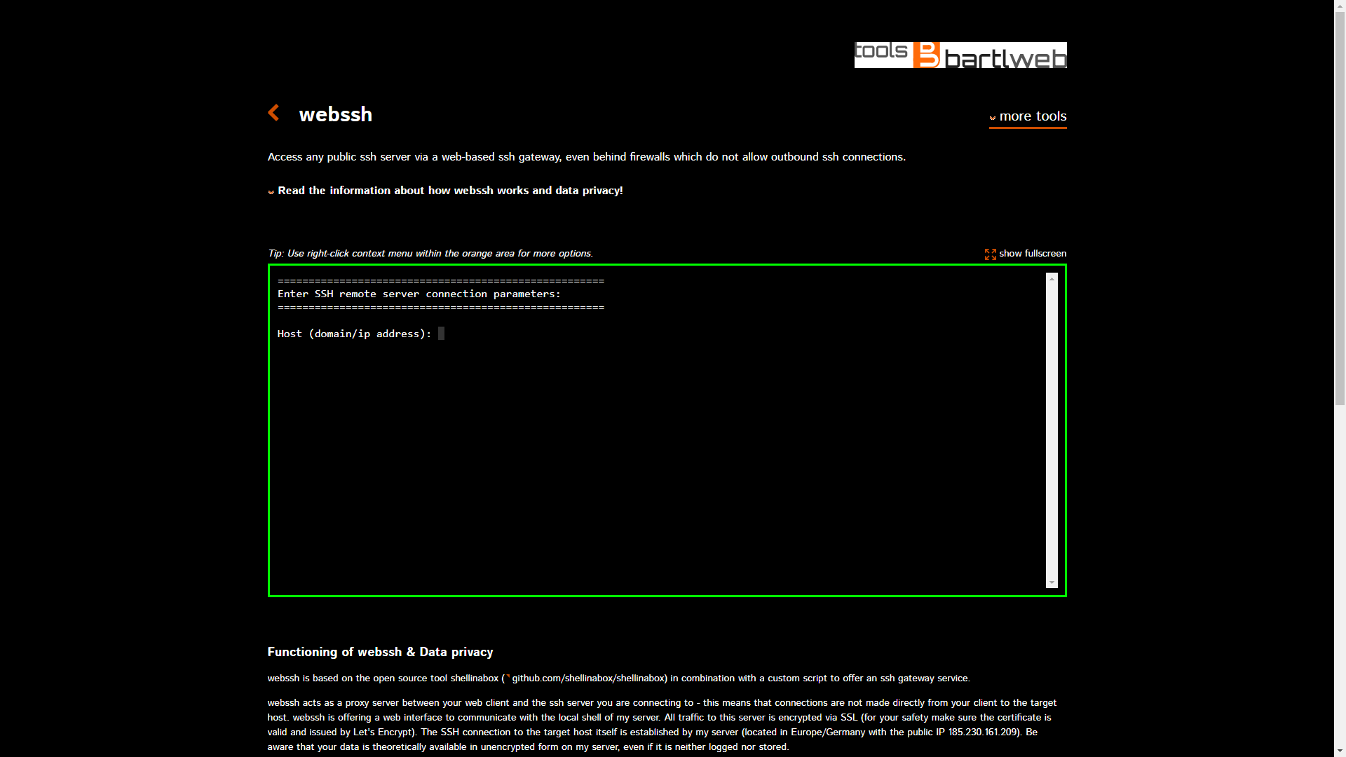 Dark SSH