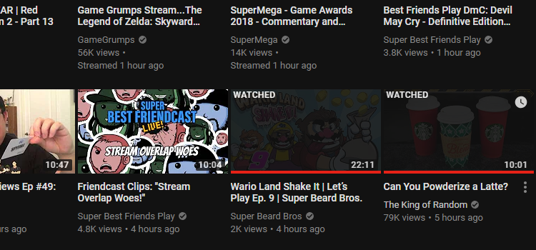 YouTube Watched Dimmer
