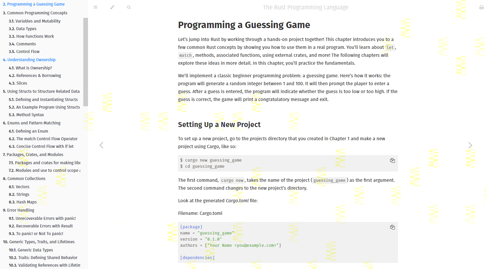 The Rust Book Fonts