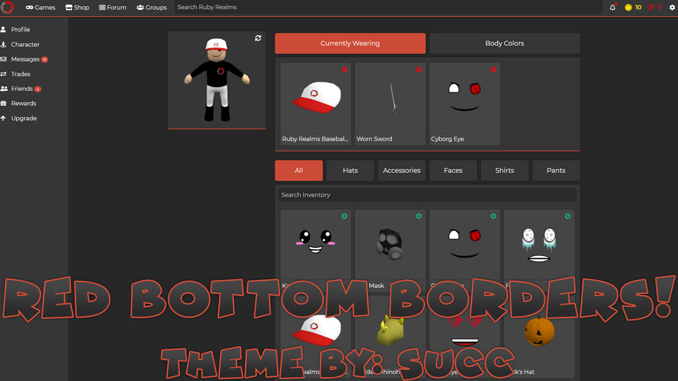 Borders added to containers Ruby Realms