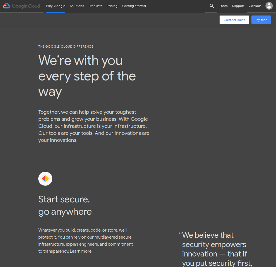 Google Cloud Clean Dark