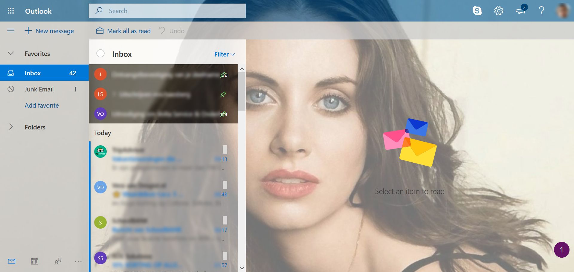 Outlook transparent