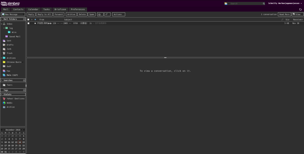 Zimbra Dark Purple