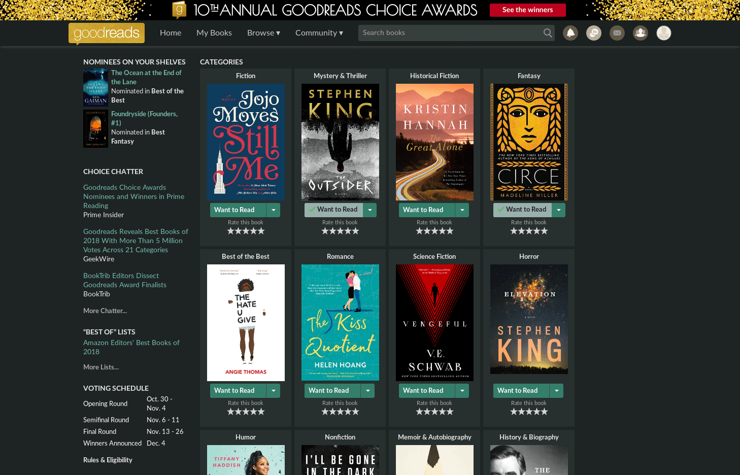 Goodreads dark (jade) theme