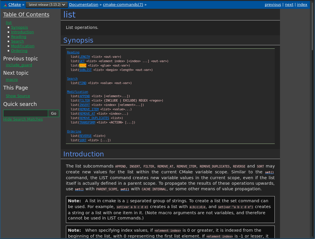 Dark cmake.org