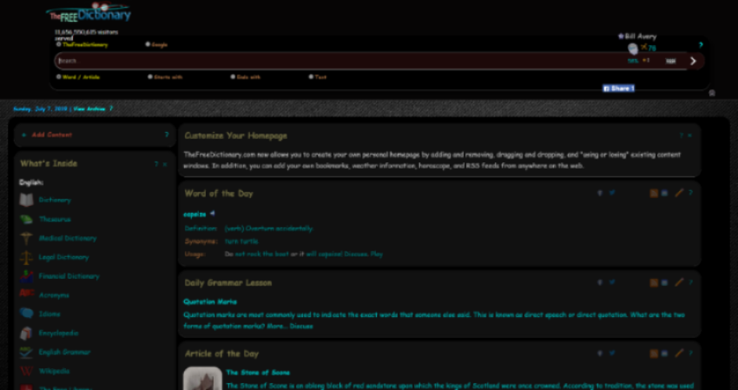 The Free Dictionary Dark by BamaBraves