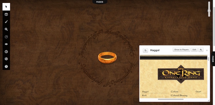 The One Ring on Roll20 (updated)