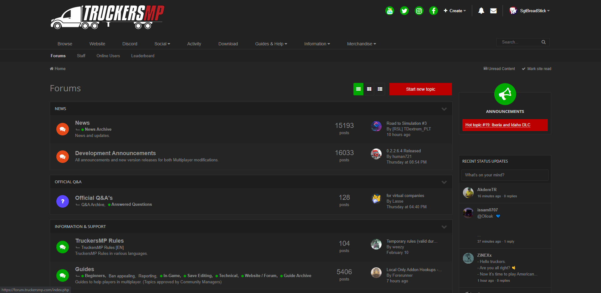 TruckersMP Forum Dark Style v2