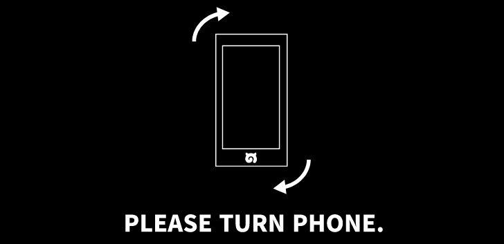 わーい！ PLEASE TURN PHONE は無視できるんだね！