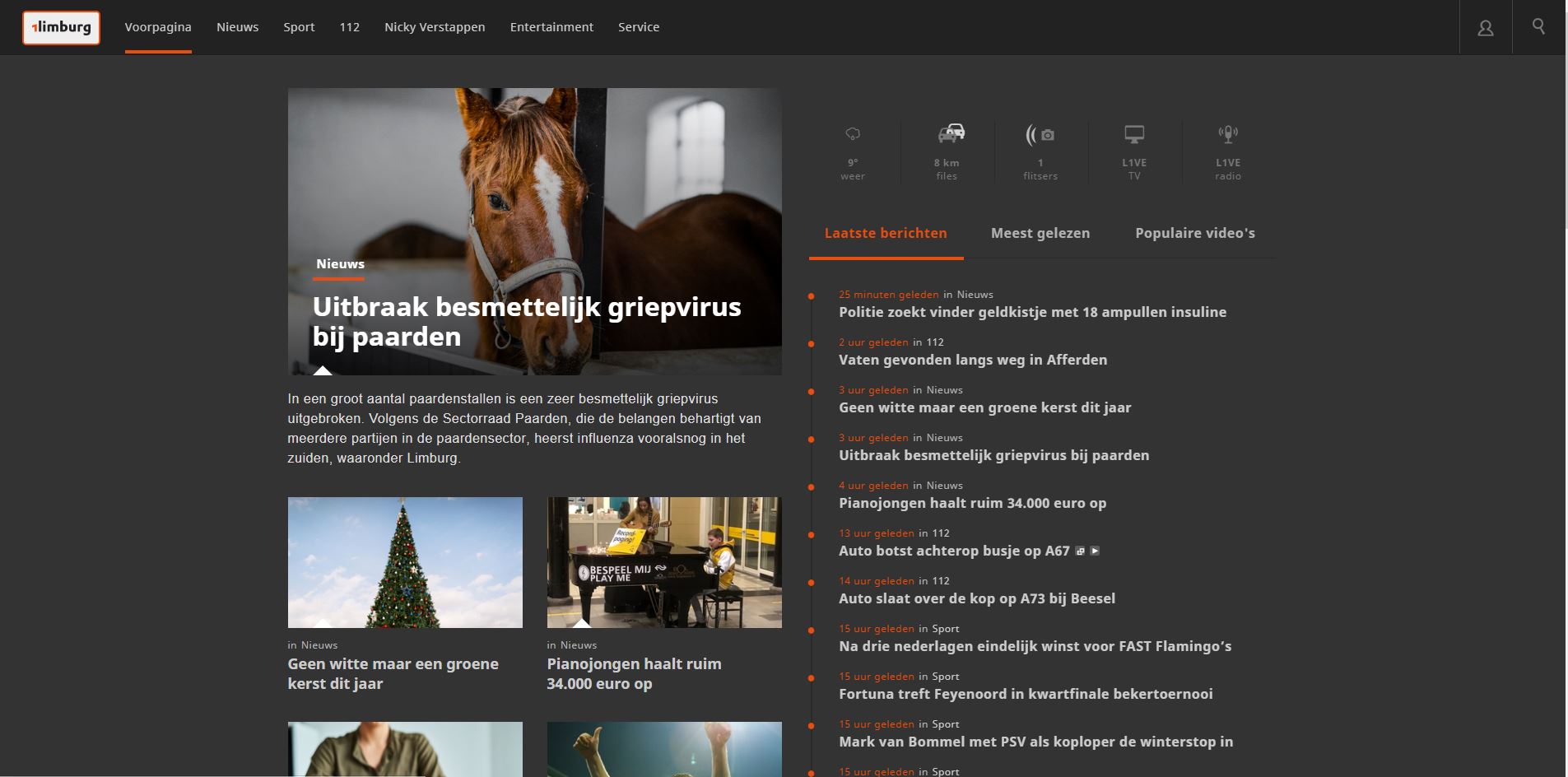1Limburg.nl dark theme
