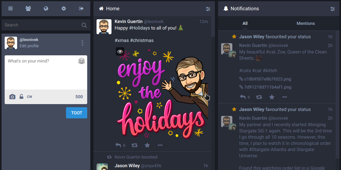 Mastodon Full Image Preview and Wider Columns