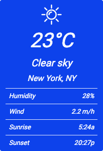 nice blue widget
