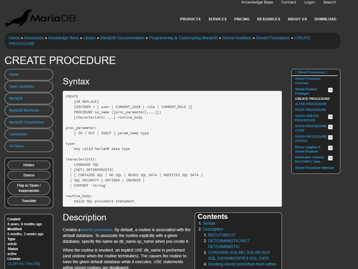 MariaDb KB Dark