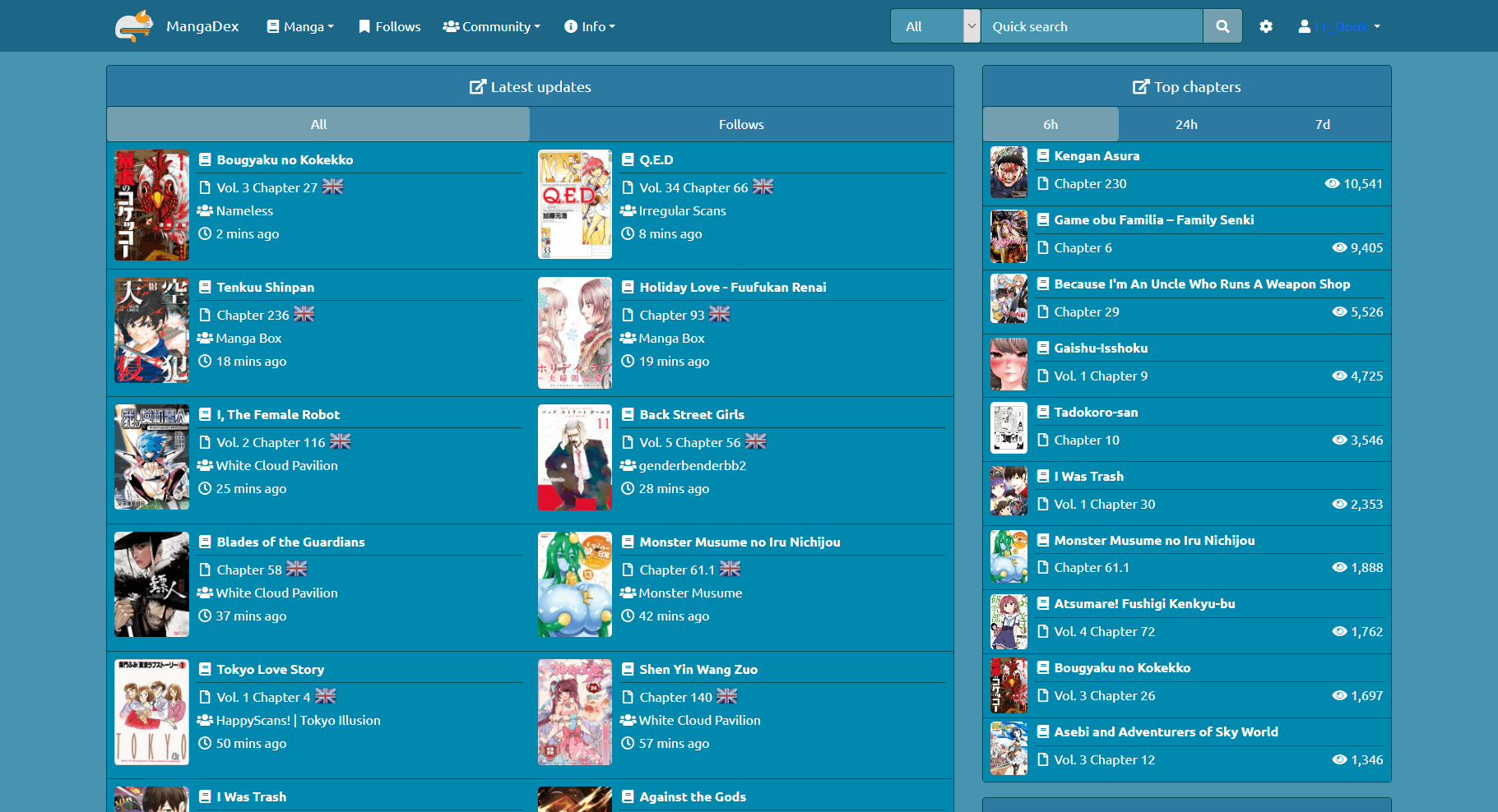 Dark Blue Theme - MangaDex