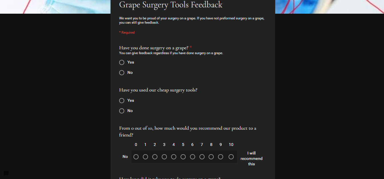 Dark mode for Google Forms (v1)