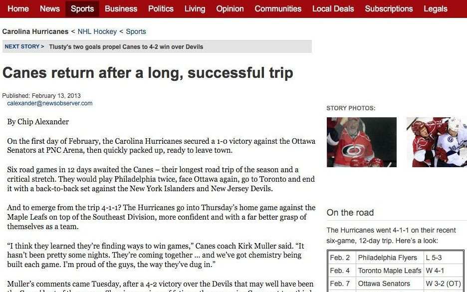 newsobserver.com - Various fixes
