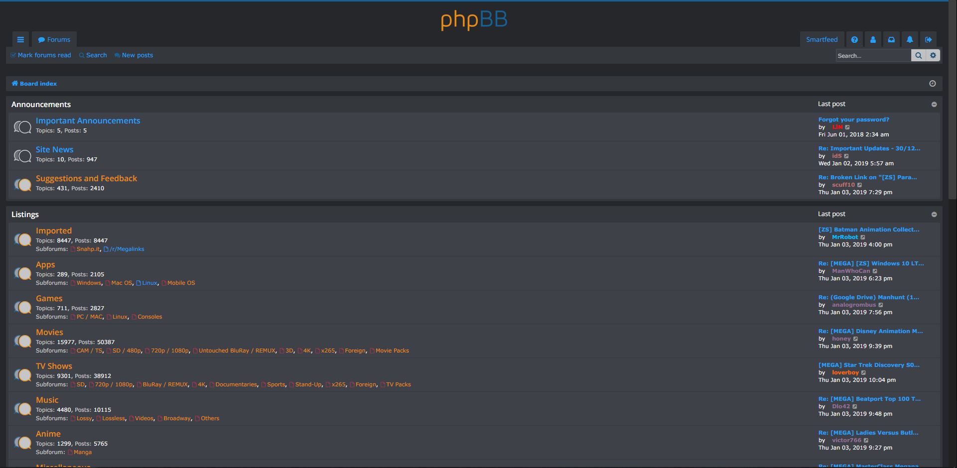 forum.snahp.it Basic Theme Dark Mode