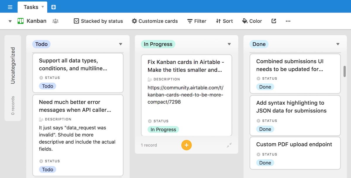 Airtable - Better Kanban Titles